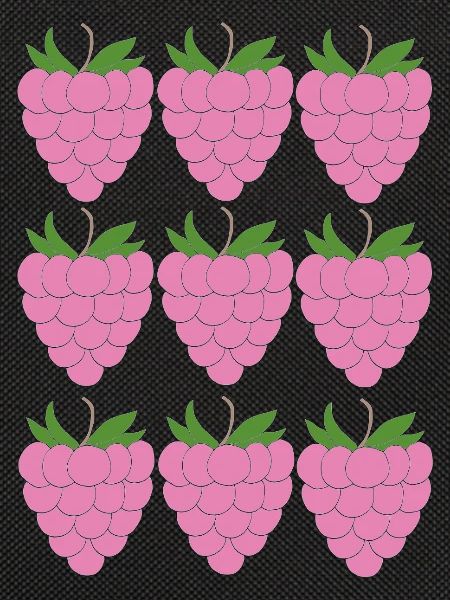 Raspberry Grid Pattern