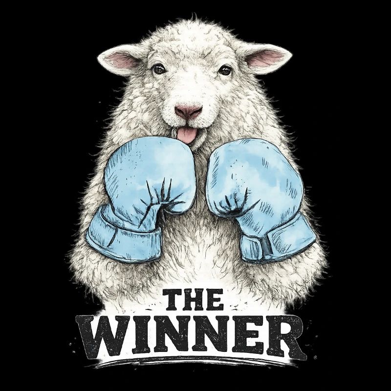Victoire d’agneau sur le ring de boxe