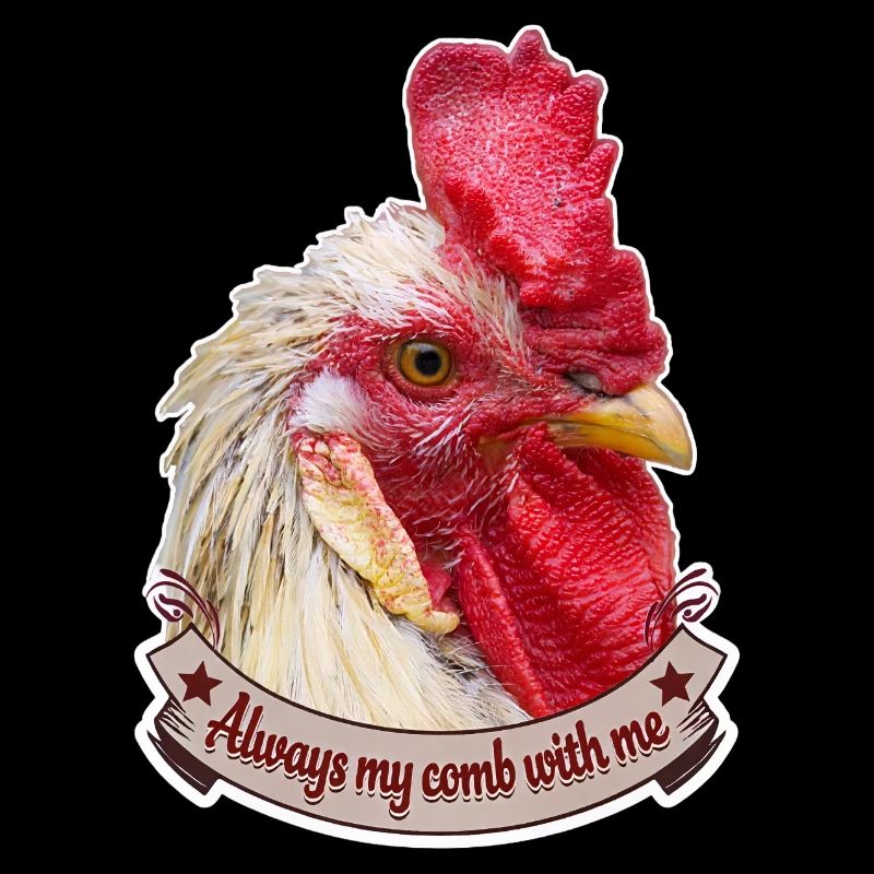 Conception de coq en peigne Magnifique poules coq