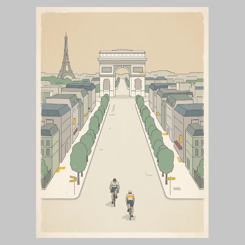 Arrivée à Paris — Souvenir du cyclisme