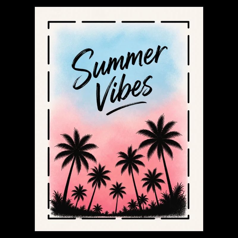 Summer Vibes Retro Palmen Design