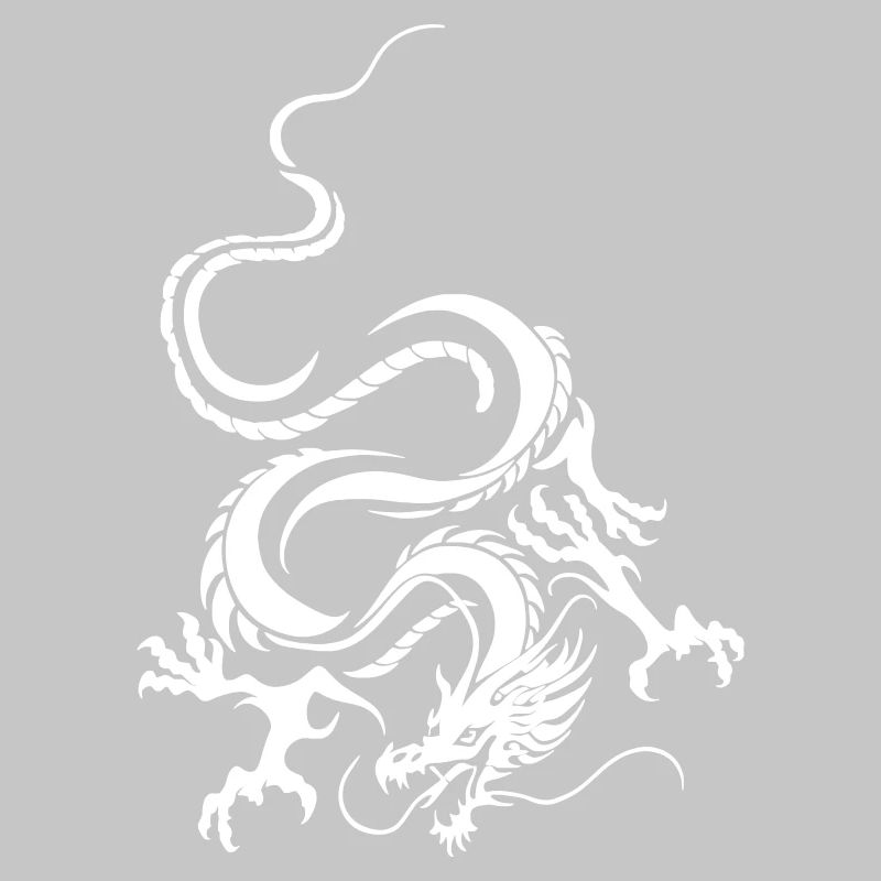 Dragon Blanc Art graphique complexe