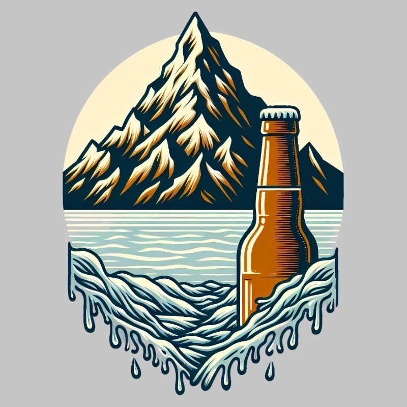 Gipfelsee mit Bierflasche