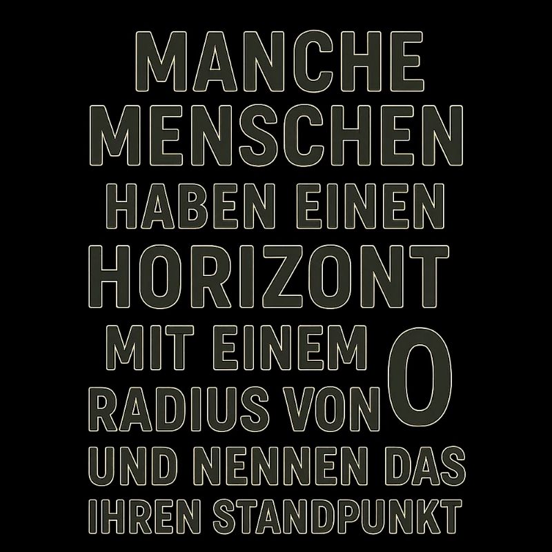 Nullradius-Horizont Standpunkt Spruch