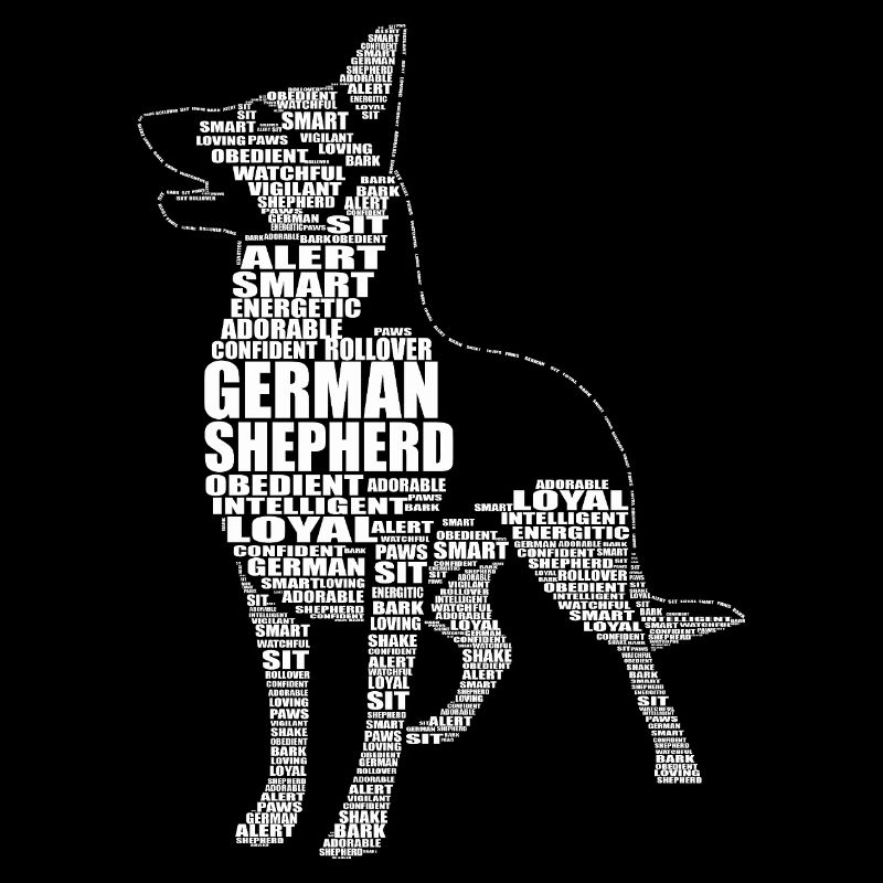 Typografie des Deutschen Schäferhundes - Wortkunst