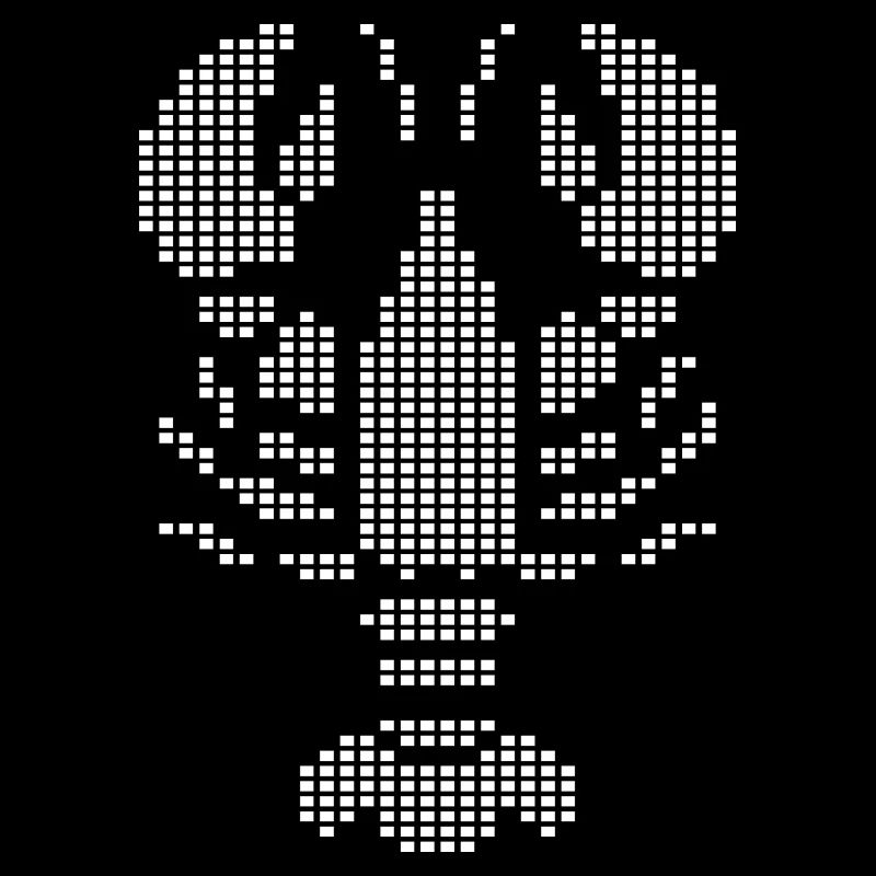 Pixel Lobster Emblem Mosaik