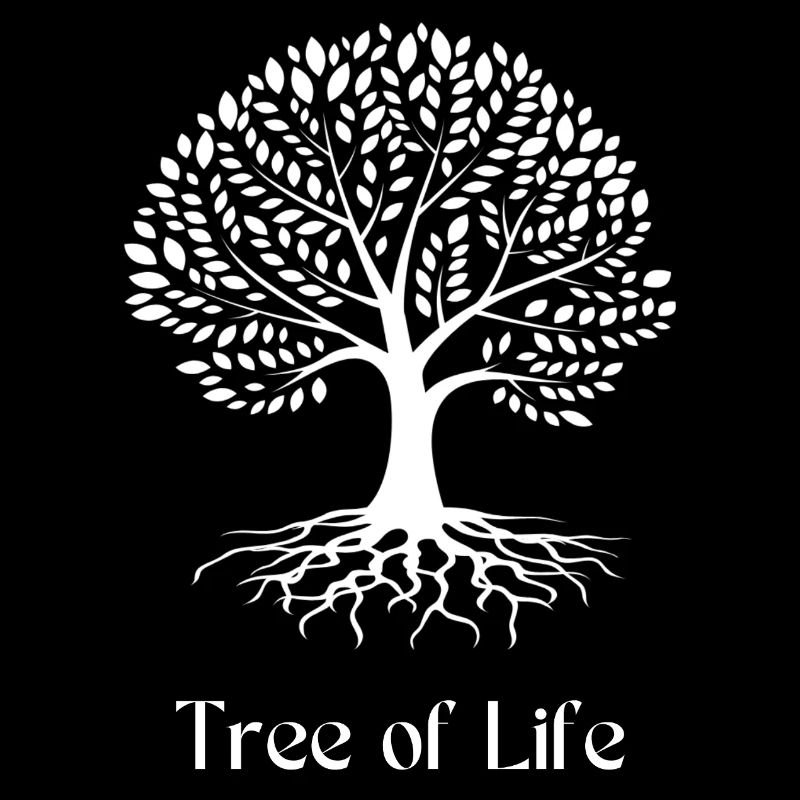 Arbre de Vie Silhouette Blanc