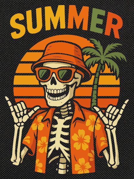 Hawaiian Palm Summer Skeleton