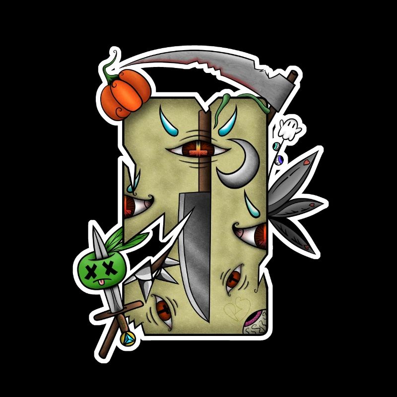Damaged Halloween Tarot! By Pousse2Bambou!