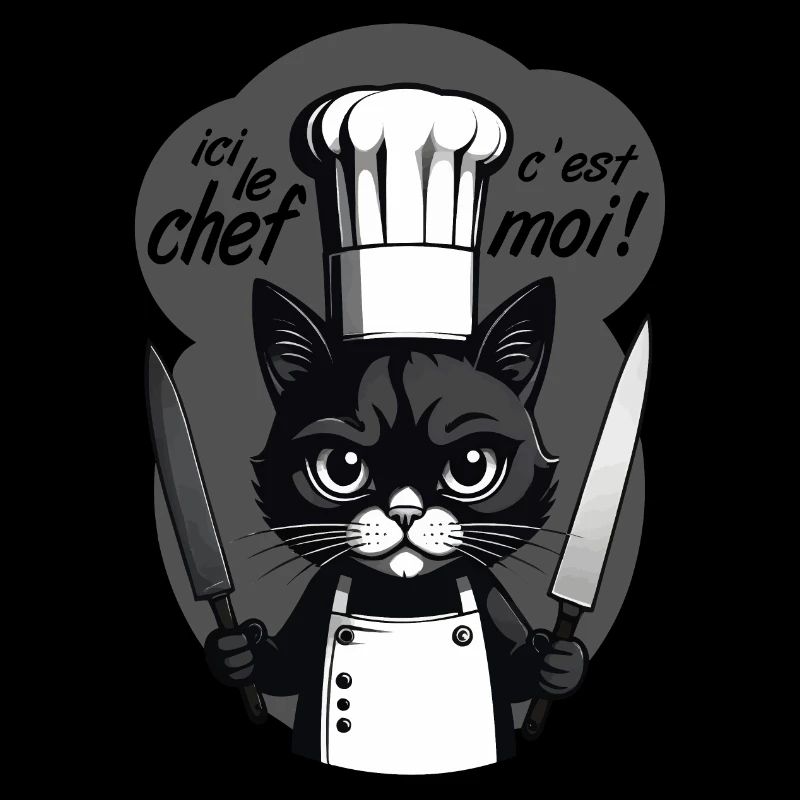 Ich bin der Koch hier! Cat Humor Chef Küche