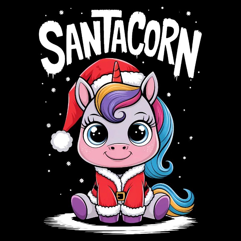 Einhorn Weihnachtspullover Santacorn Weihnachten