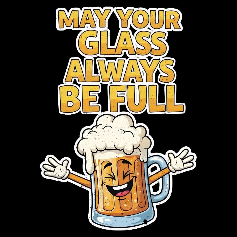 Bierglas Spruch Motiv