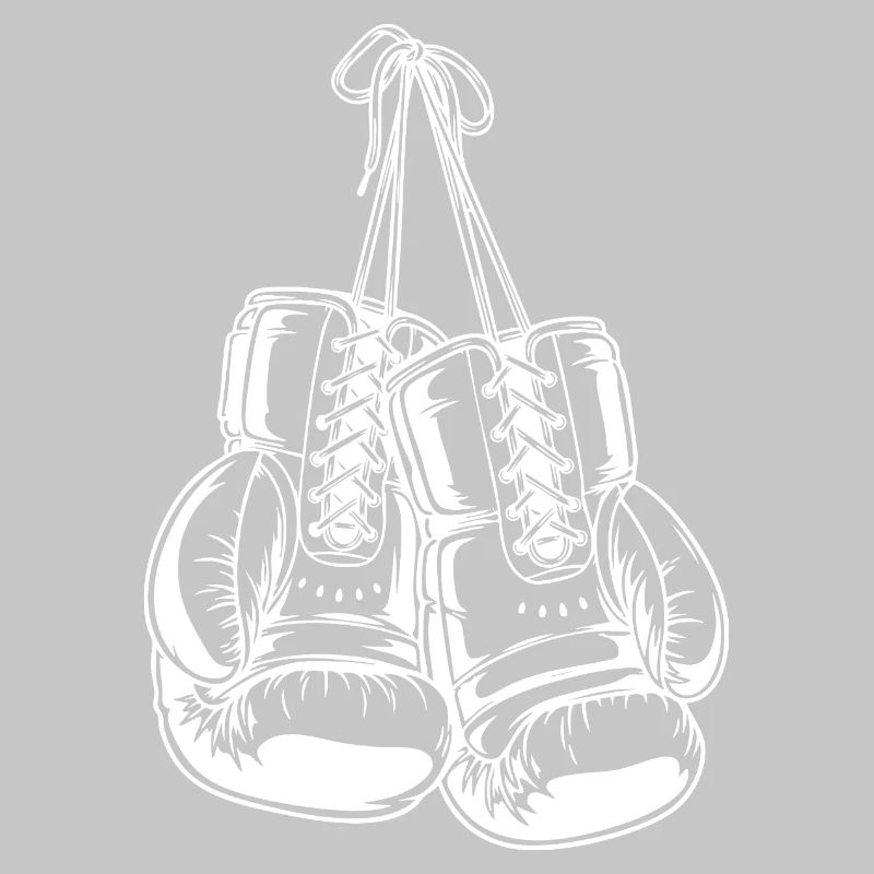 Conception de gants de boxe blancs pour la création de logo