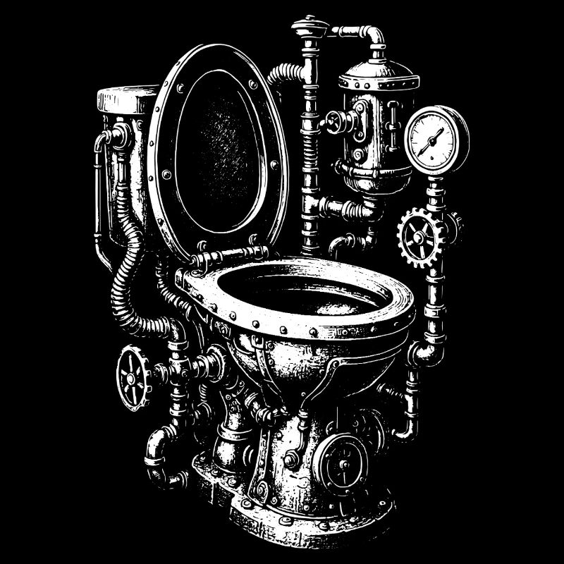 Steampunk-Toilettenmotor