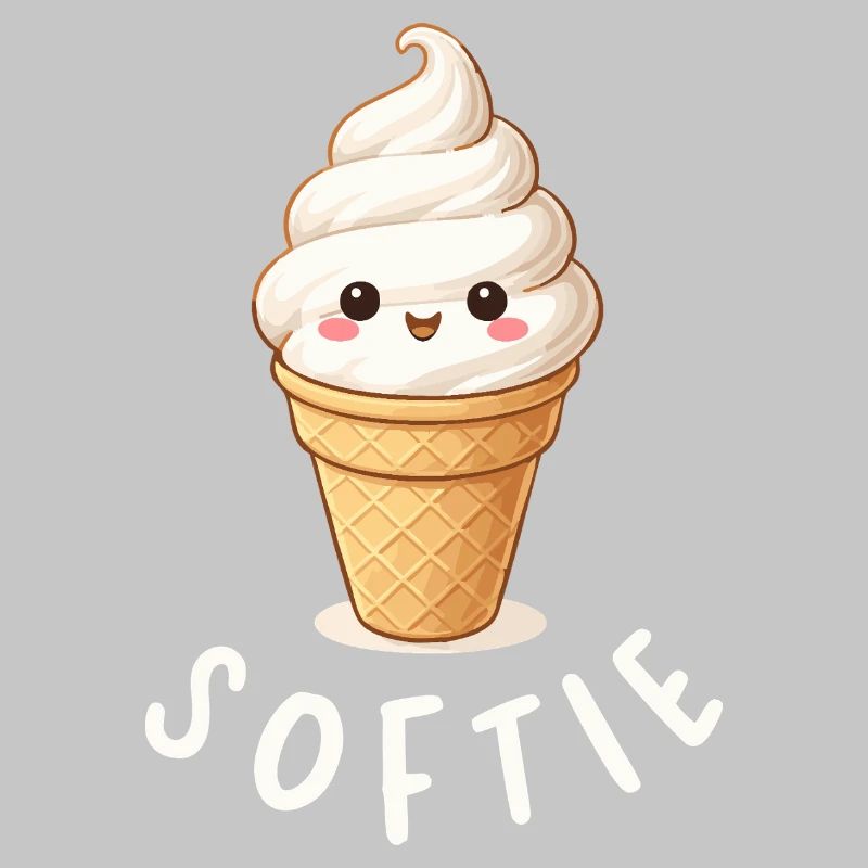 Softie. Softeis Liebe Eiscreme Statement