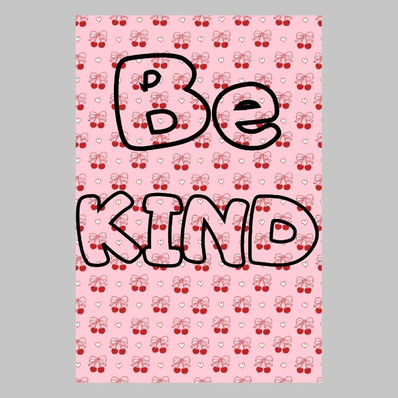 Be kind with cherry pattern