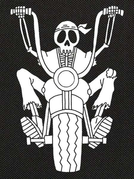 Skeleton white biker