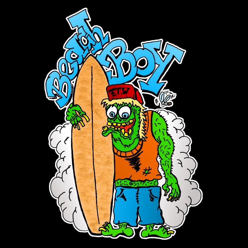 Beach Boy Surfer Monster