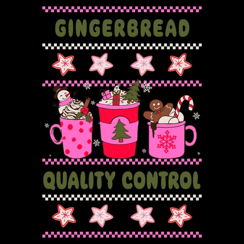 Gingerbread Quality Control - Pink Christmas