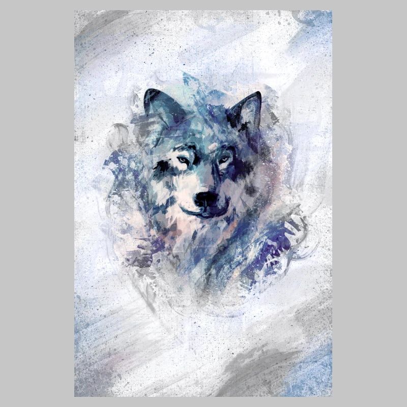 Wolf dans la tempête grey version