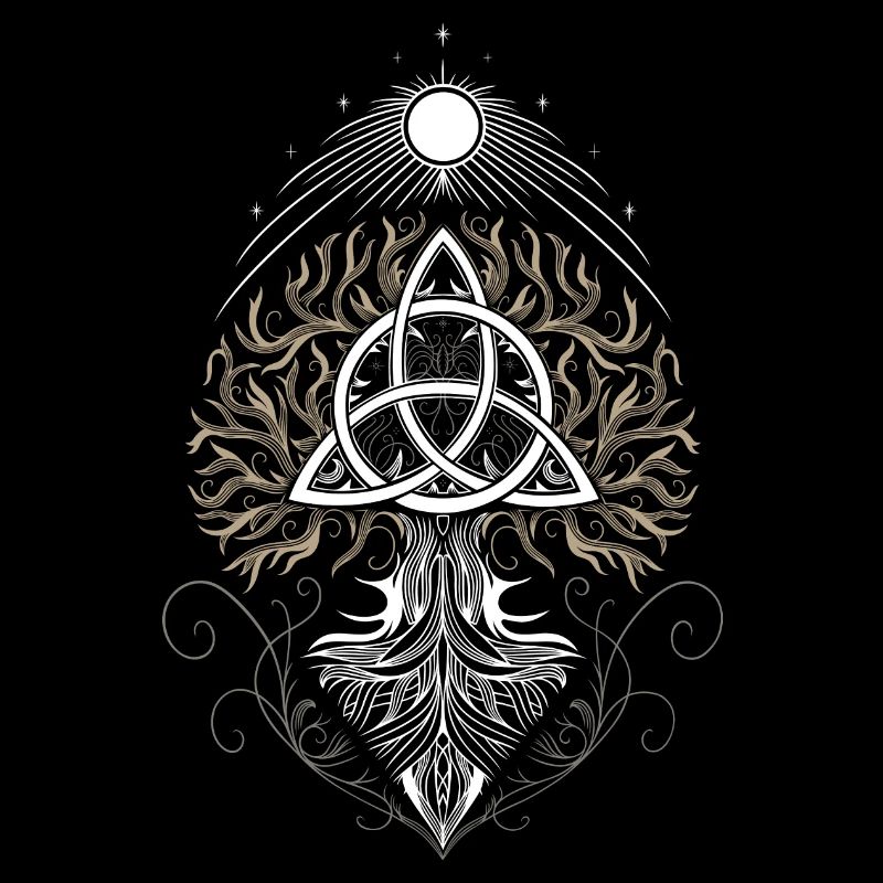 Yggdrasil Lebensbaum Triquetra