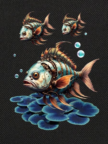 Awesome fantasy steampunk fish.