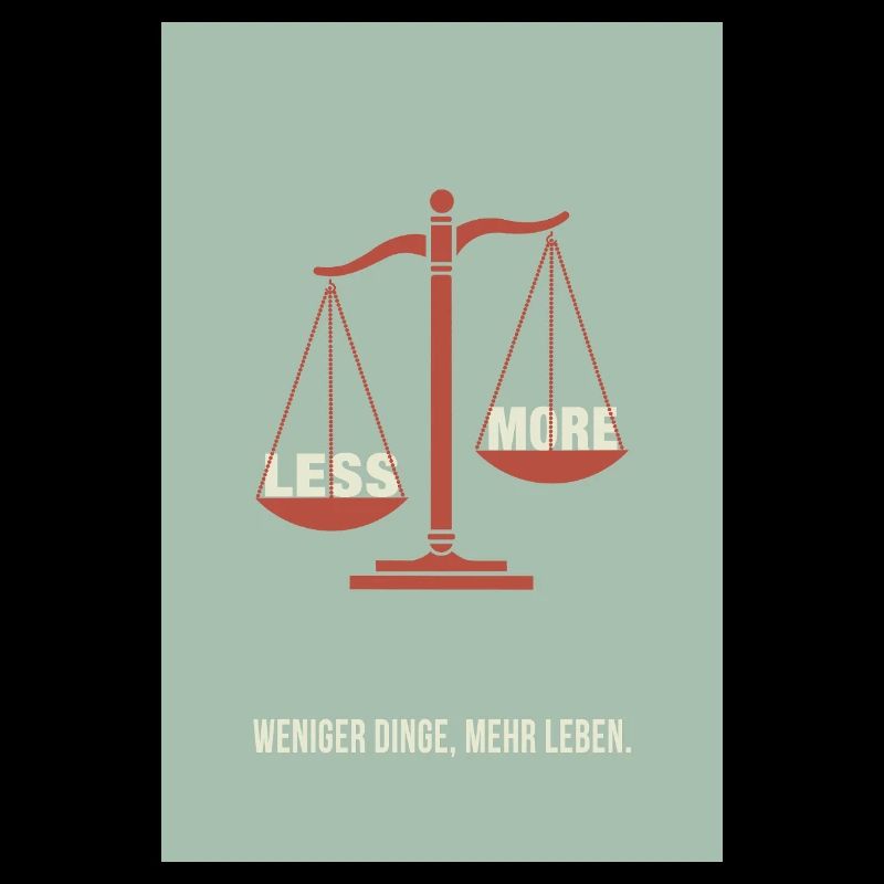 Moins, c’est plus - Conception d’affiche d’équilibre