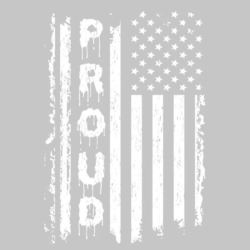 American Flags and Text Graphics