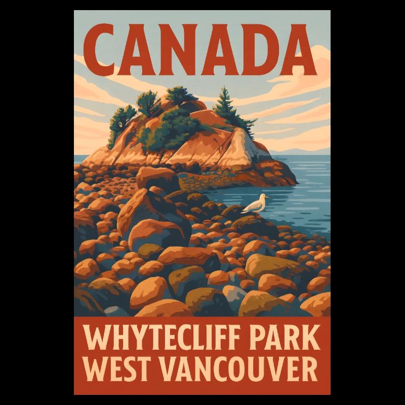 Paysage côtier du Canada Ouest de Vancouver