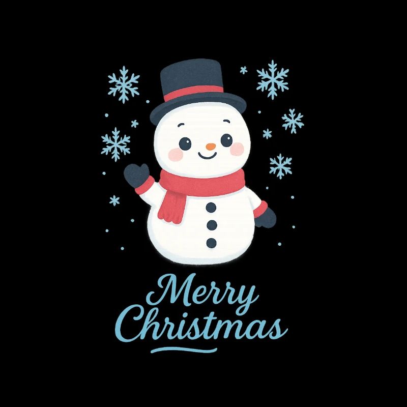 Bonhomme de neige avec écharpe – Joyeux Noël