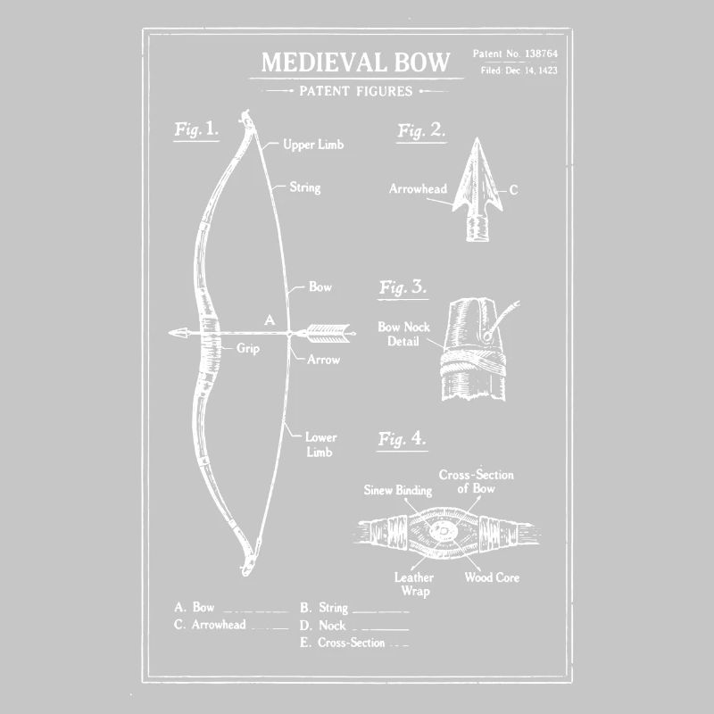 Illustration de plan d’arc médiéval
