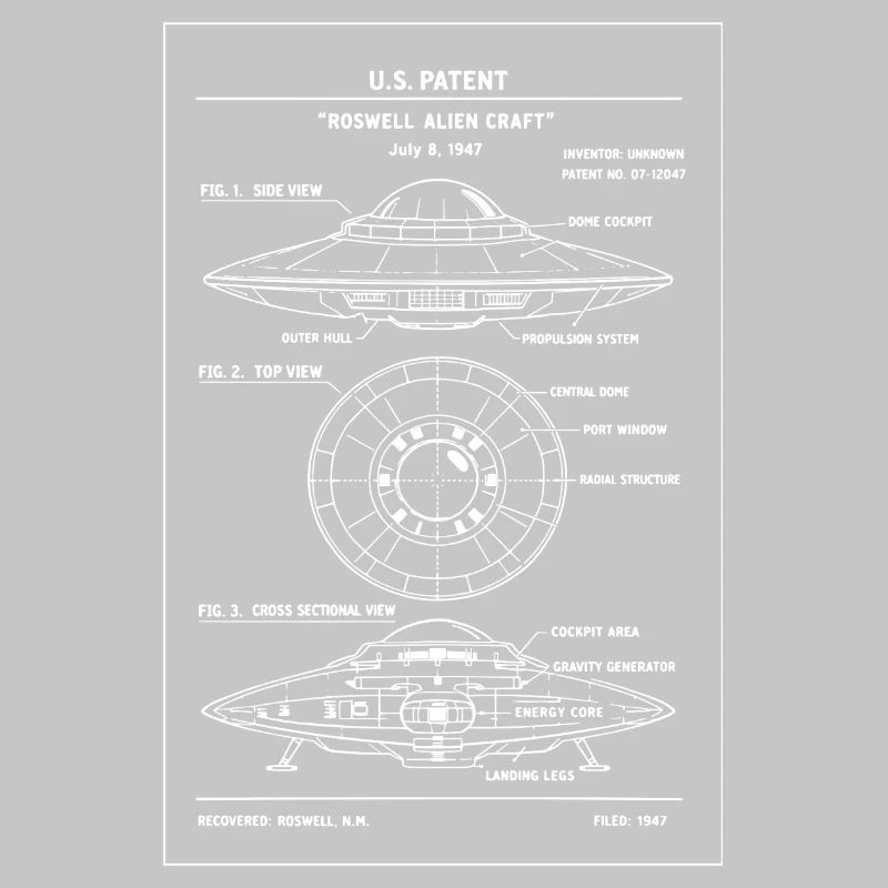 UFO-Patent-Bauplan-Tee