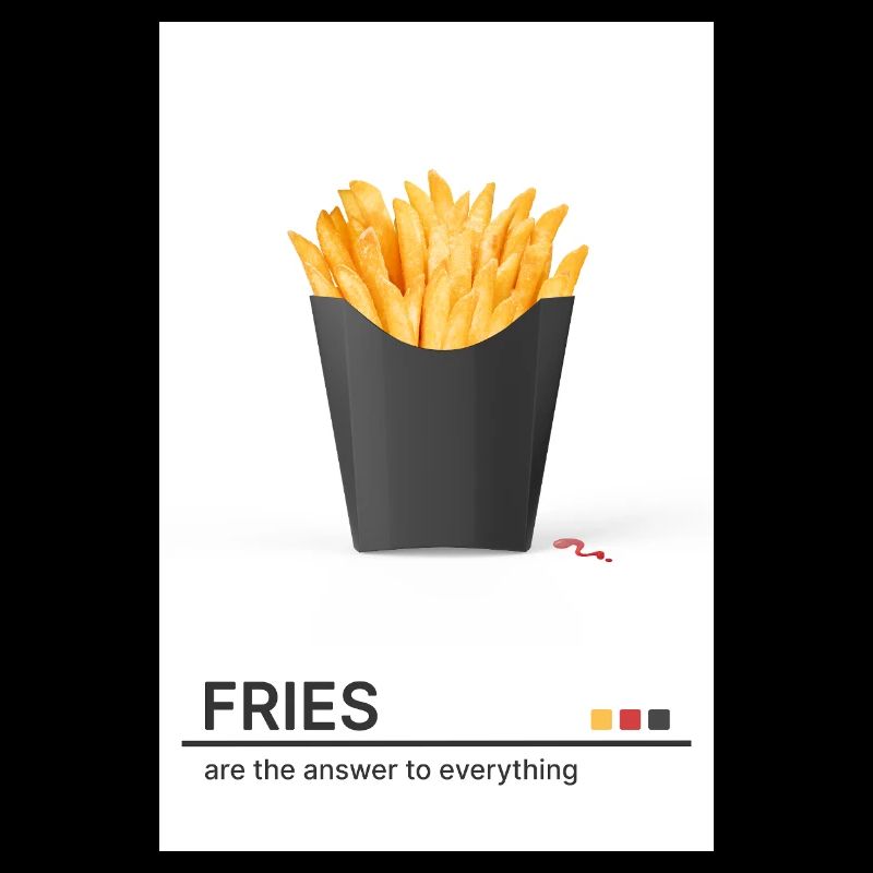 Les frites sont la réponse – déclaration culinaire moderne