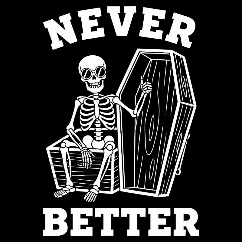 Never Better Skeleton Coffin