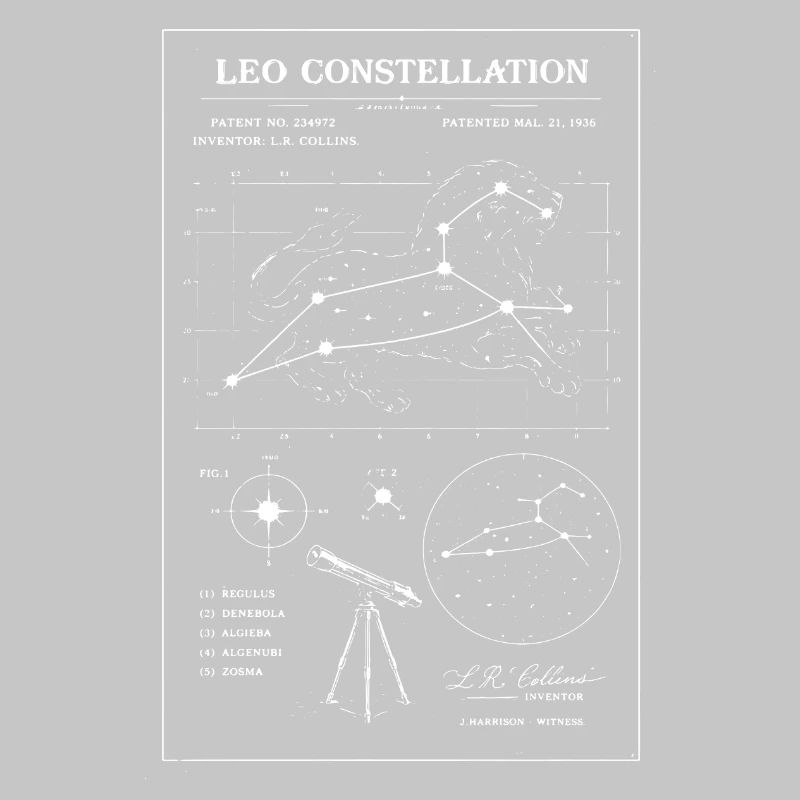 Plan de la constellation du Lion