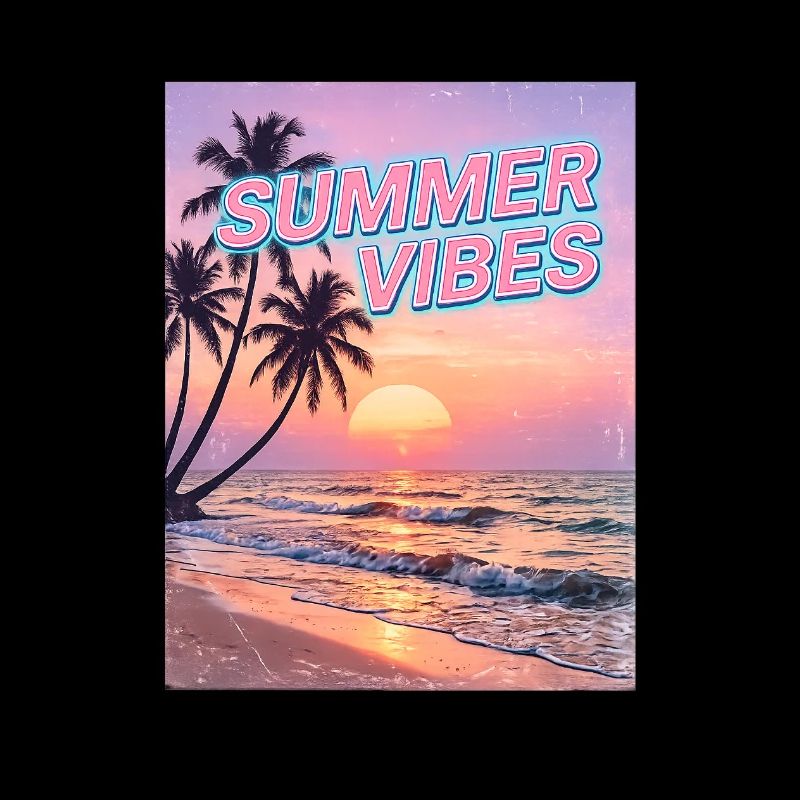 Sommervibes Retro Sunset Beach