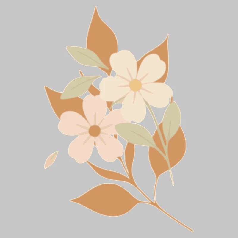 Gezeichnete Blumen