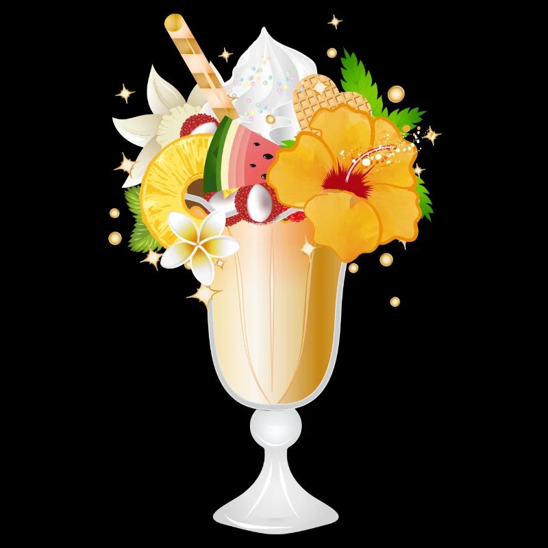 herrlicher tropischer Eisbecher für Eisliebhaber