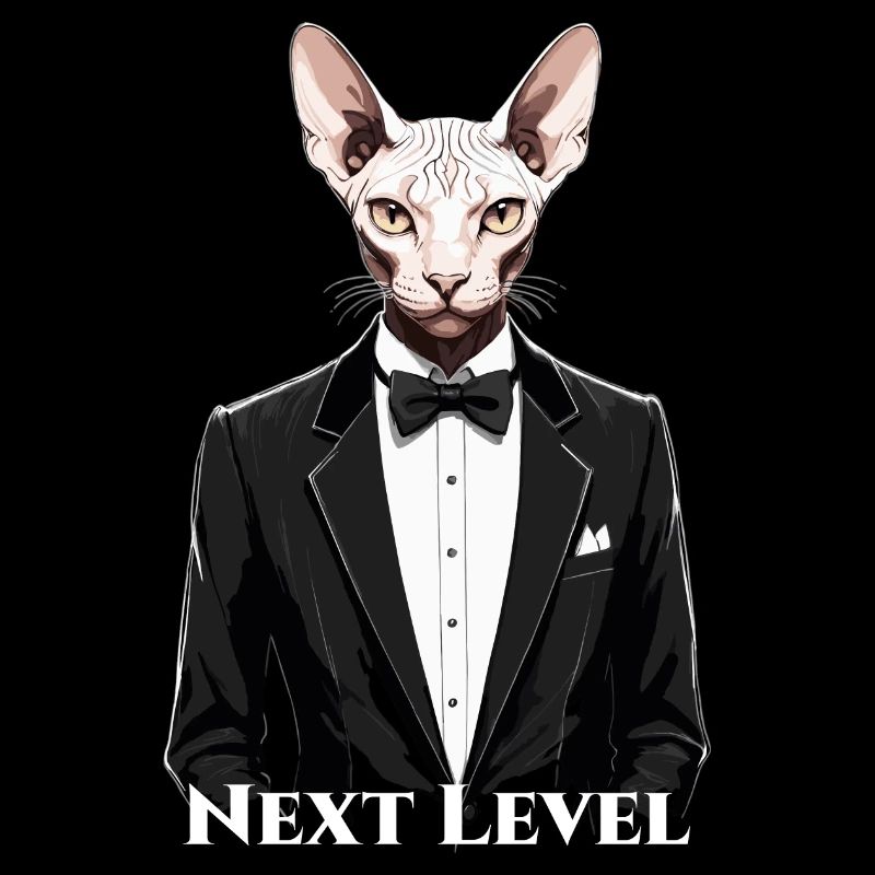 Sphynx Cat Chic Suit Tuxedo Level Gift