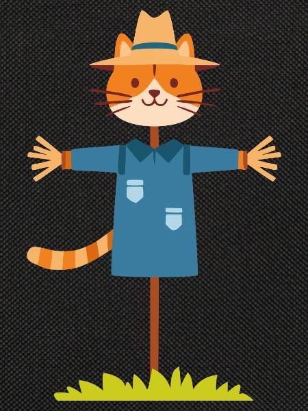 Vogelscheuche Katze