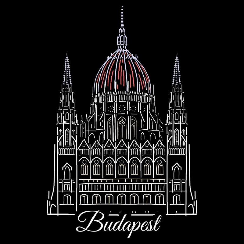 Budapest, Dessin à la main du Parlement, Hongrie