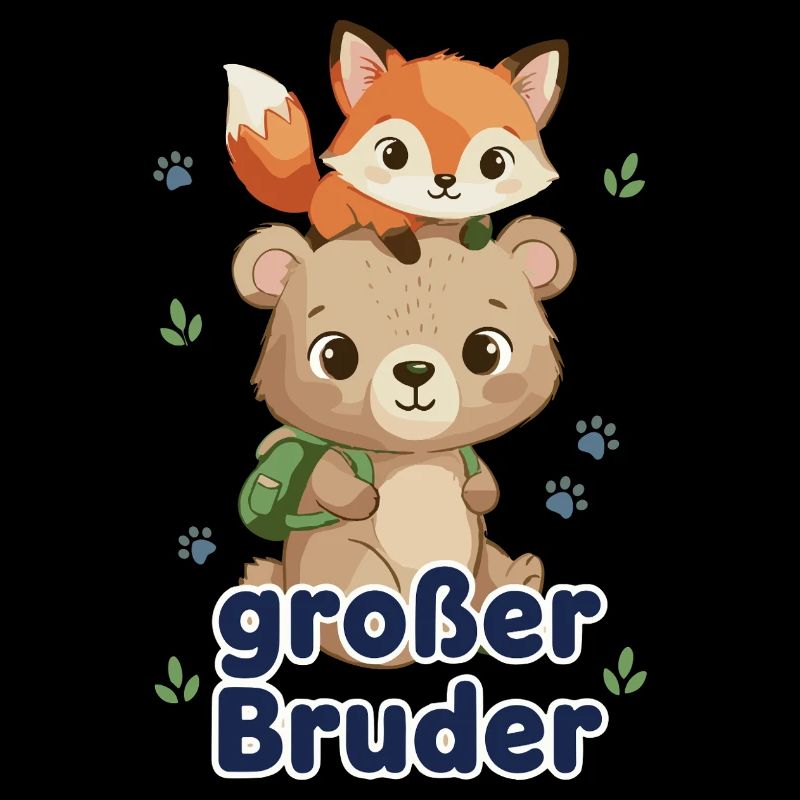Big Brother Bear & Fox Sibling Shirt
