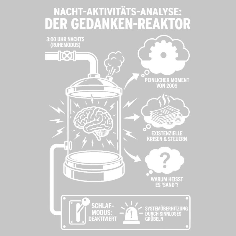 Graphique d’analyse de nuit drôle du réacteur de pensée