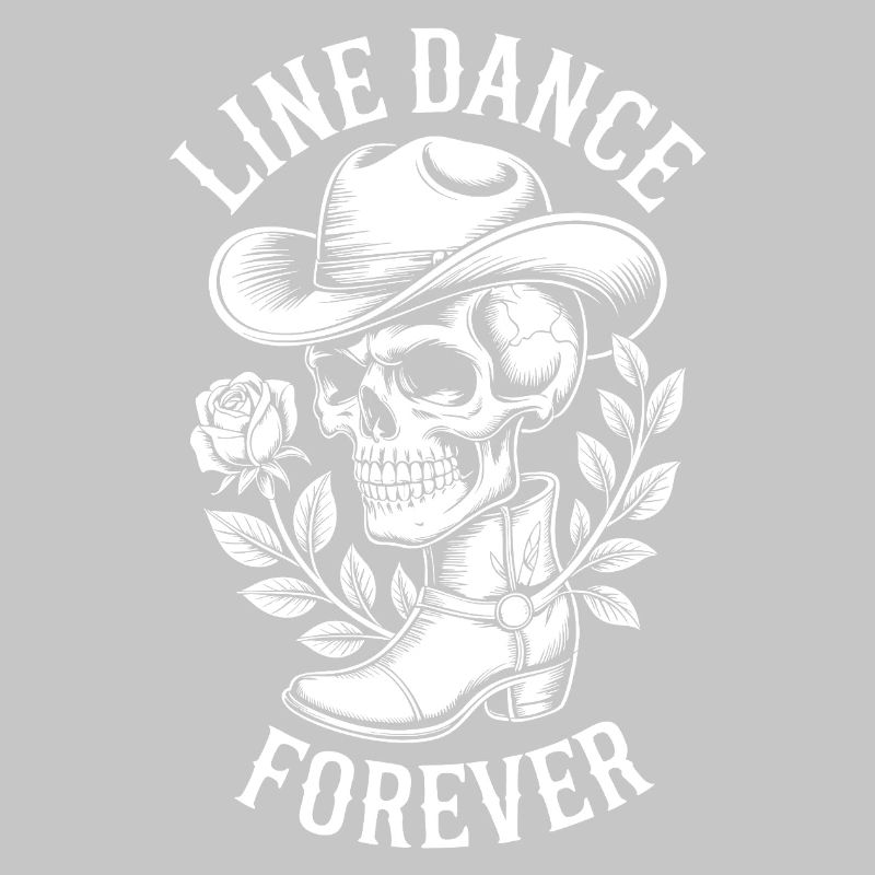 Line Dance Forever Skull Western