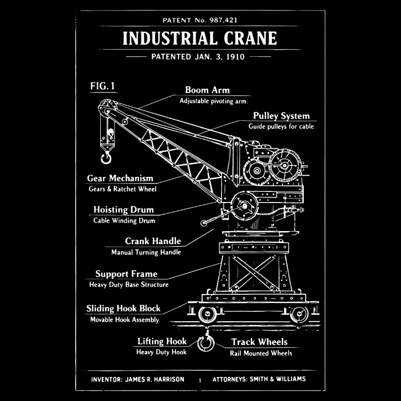 Industrial Crane blueprint design