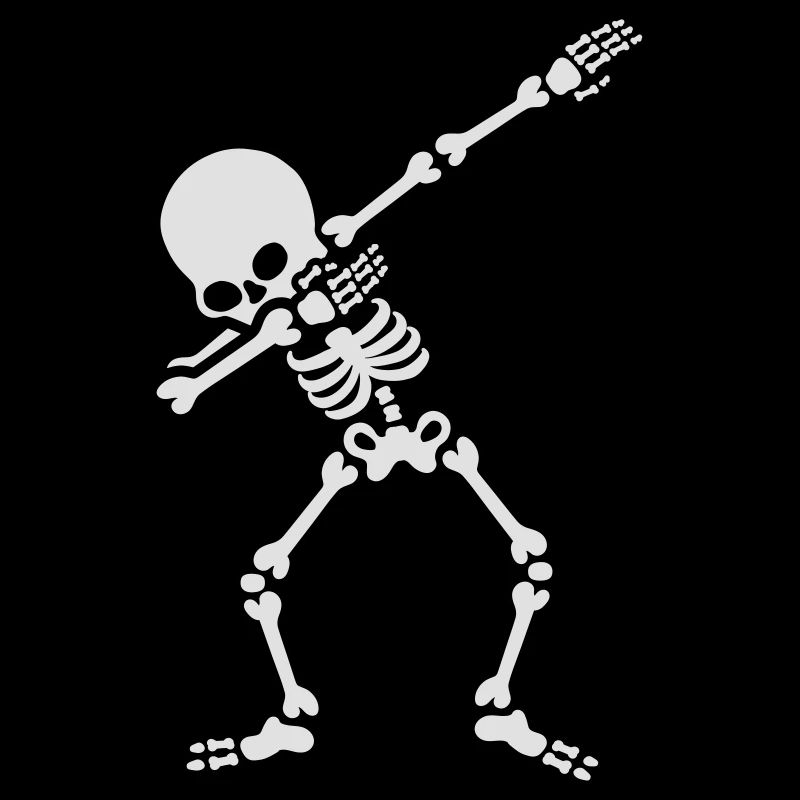 Dabbing squelette dab dance Halloween