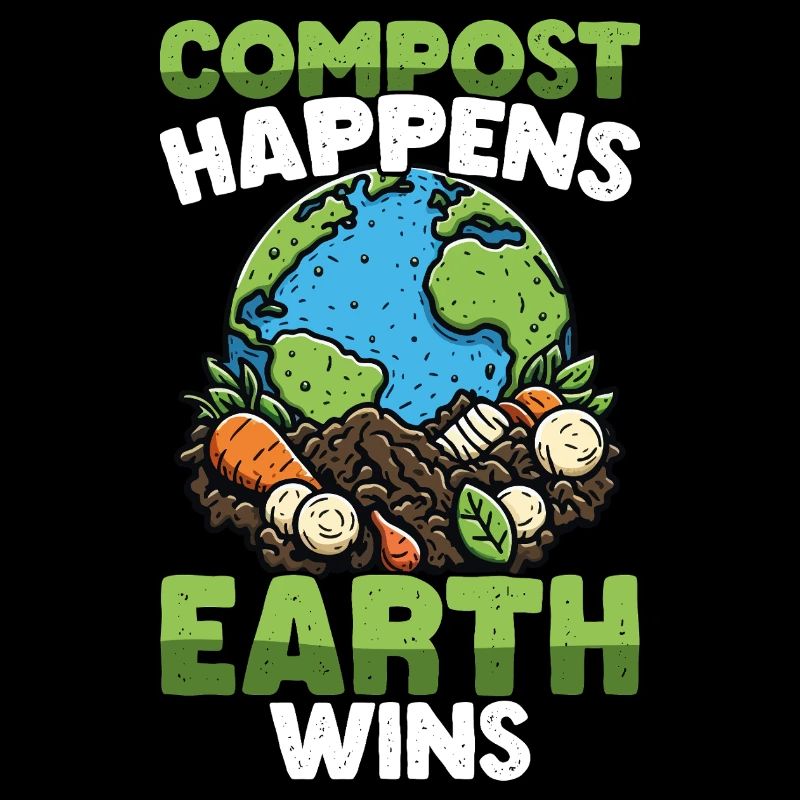Le compost arrive à la terre gagne drôle