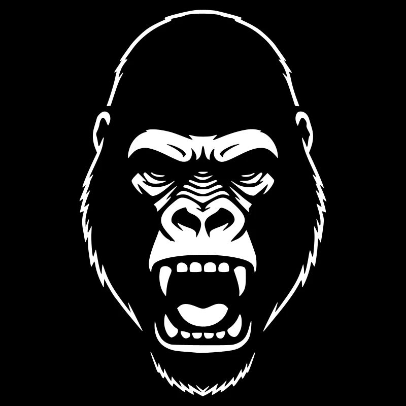 Gorilla Stencil: Elegant Grunge Statement