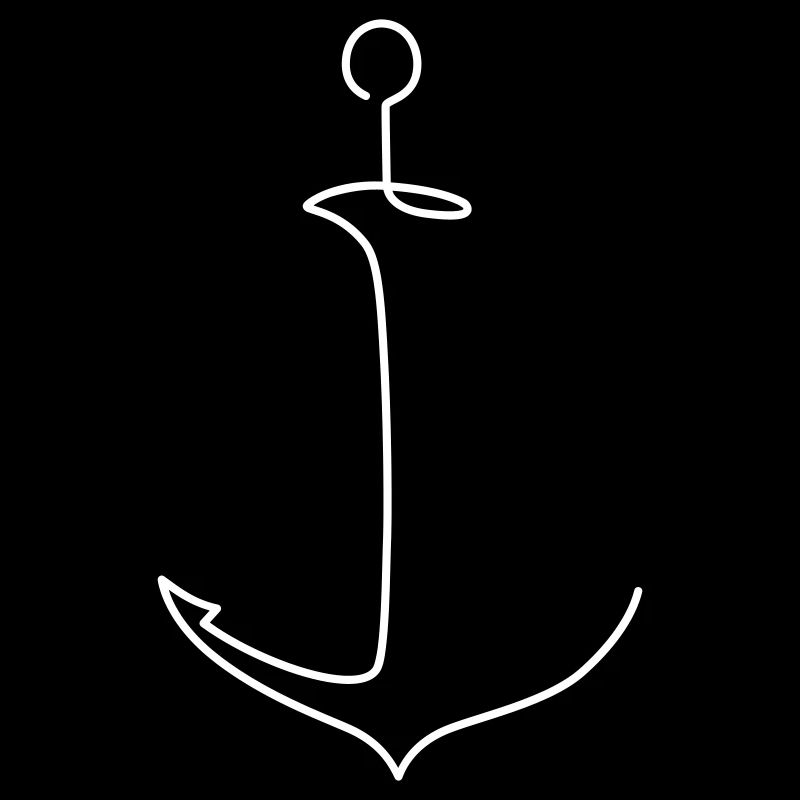 Stylized Anchor - Maritime Sailboat Sea
