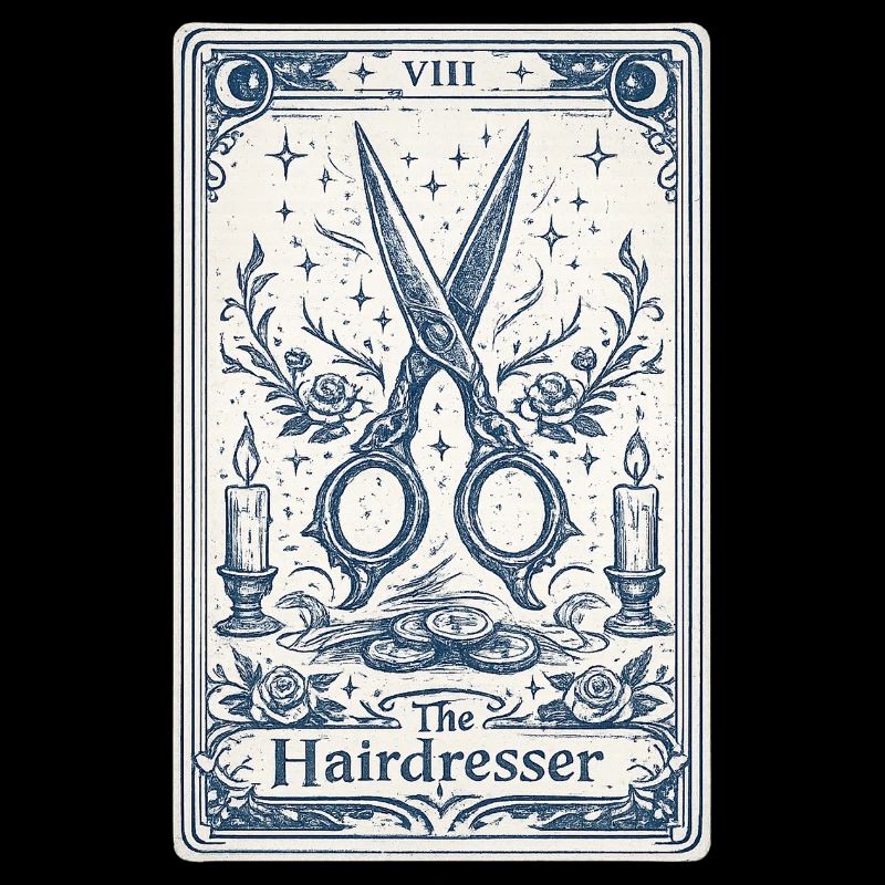 Friseur-Tarotkarten-Illustration